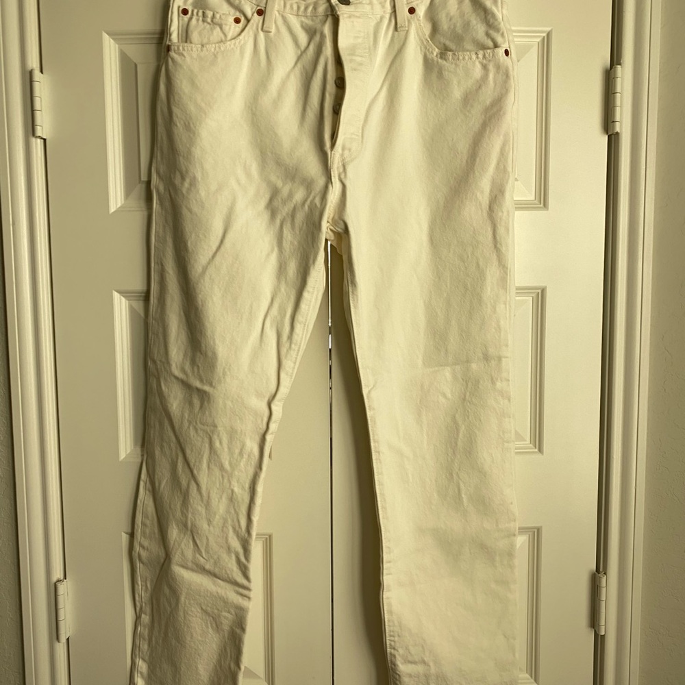 Levi's Cream High Rise Jeans